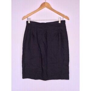 Breeches Linen Pencil Skirt Lined Black USA Vintage‎ Women’s Size 10